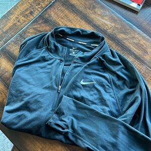 Nike running  dri-fit half-zip LS black with thumb hole.  Smoke free house.